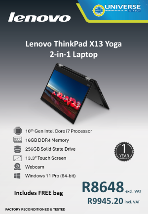 LEN X13 YOGA I7 10TH 16GB/256SSD/W11P/TS