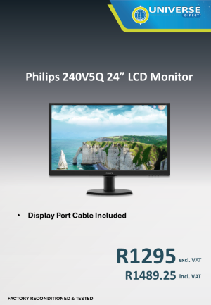 24" PHILIPS 240V5Q LCD