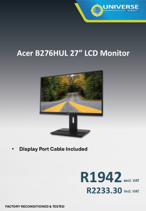 27" ACER B276HUL LCD