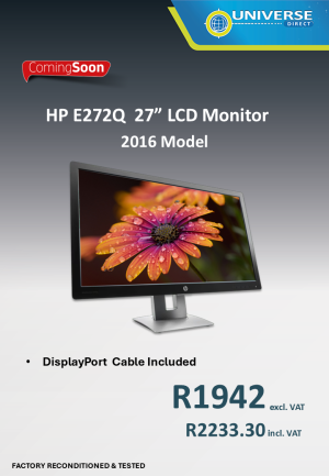 27" HP E272Q  LCD (VGA/DP/HDMI)