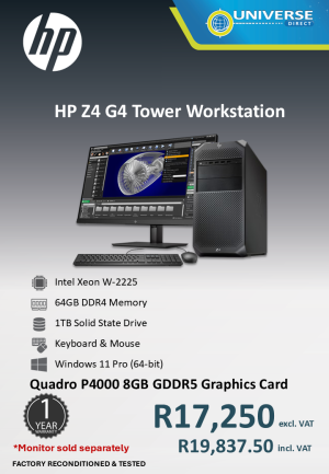 HP Z4CG4 XN W-2225 64GB/1TBSSD/W11P
