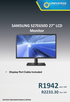 27" SAMSUNG S27E650D LCD