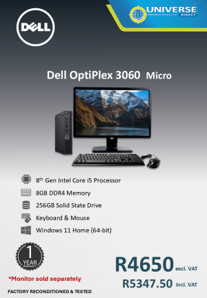 DELL 3060 MICRO I5 8TH 8GB/256SSD/W11H