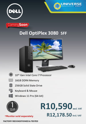 DELL 3080 SFF I7 10TH 16GB/256SSD/W11P