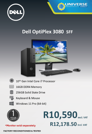 DELL 3080 SFF I7 10TH 16GB/256SSD/W11P
