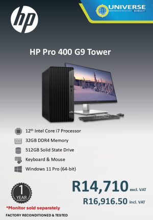 HP 400G9 TWR I7-12700 DDR4 32GB/512SSD