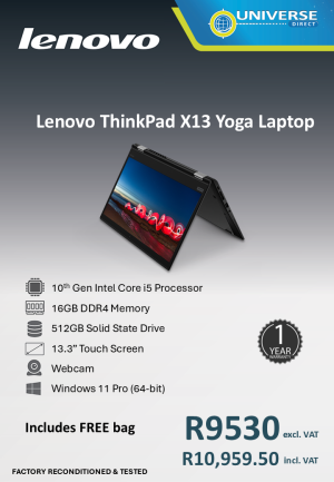 LEN YOGA X13 I5 10TH 16GB/512SSD/W11P/TS