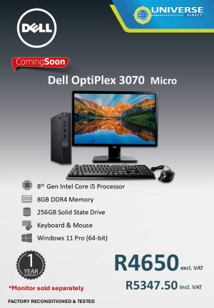 DELL 3070 MICRO I5-8TH 8GB/256SSD/W11P