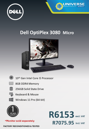 DELL 3080 MICRO I5-10TH 8GB/256SSD/W11P